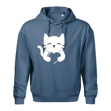 Kočka drží srdce