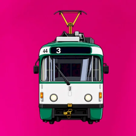 T3R SLF čelo tramvaje linka 3