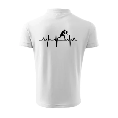 EKG stolní tenista stojící