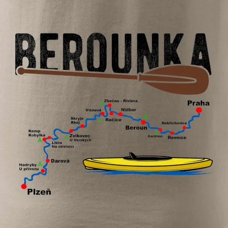 Mapa řeky Berounky
