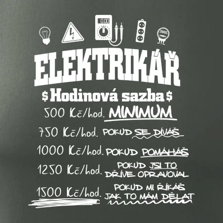 Elektrikář hodinová sazba