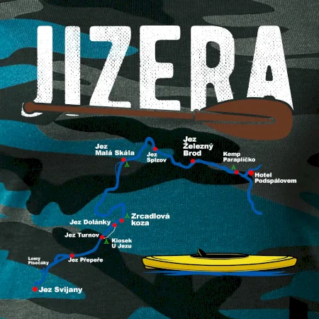 Mapa řeky Jizery