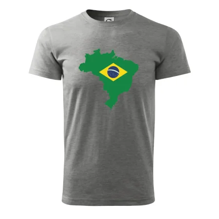 Brazílie vlajka v mapě
