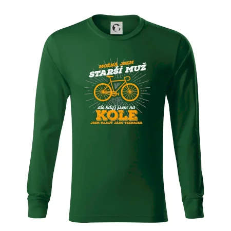 Starší muž - cyklista silniční kolo