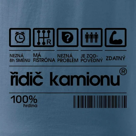 Čárový kód řidič kamionu