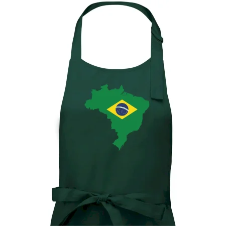 Brazílie vlajka v mapě