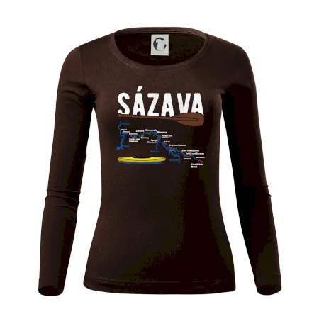 Mapa řeky Sázavy