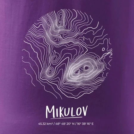 Mikulov - vrstevnice v kruhu
