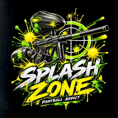 Neonový zásah splash zone paintball