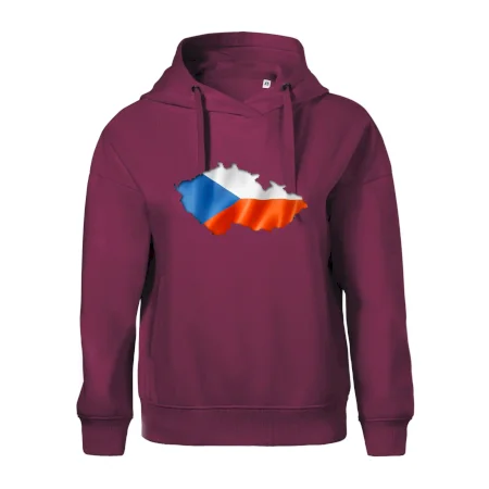 Česká vlajka v obrysu republiky