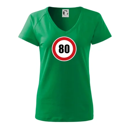 Dopravní značka - omezení rychlosti 80