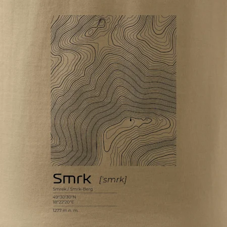 Smrk - vrstevnice v obdélníku
