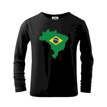 Brazílie vlajka v mapě