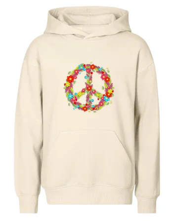 Peace symbol červené květiny