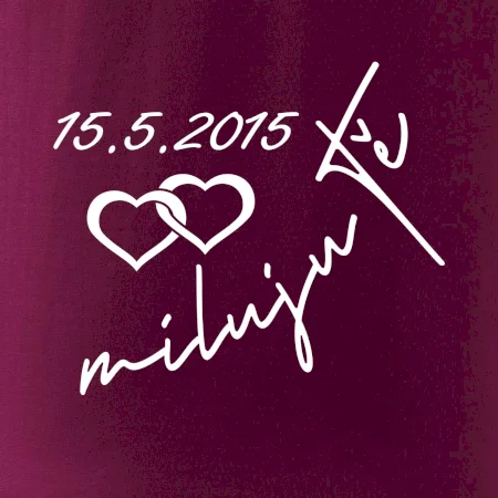 Mikina miluju tě s datumem na rukávu