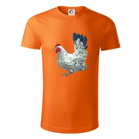 Slepice kreslená bílá