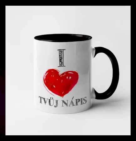 I love malované srdce - vlastní nápis
