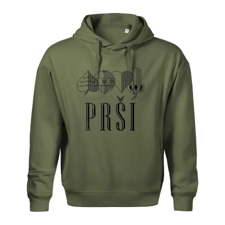 Prší - nápis