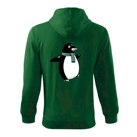 Tučňák se zelenou šálou