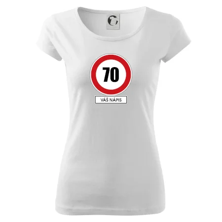 Dopravní značka - rychlost 70 - váš nápis