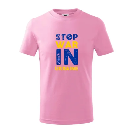 Barevný nápis Stop war in ukraine