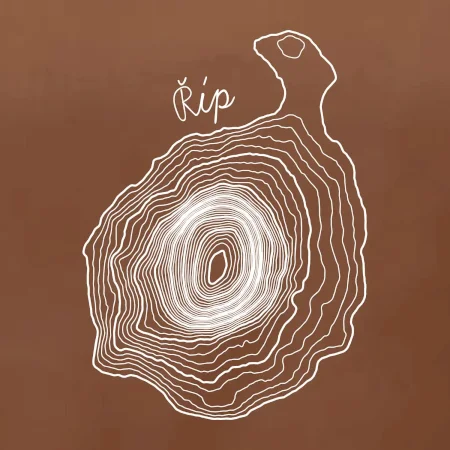 Říp - vrstevnice psací