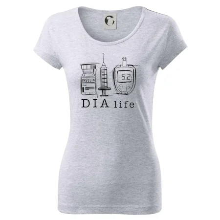 D I A life - kreslený insulin injekce a glukometr