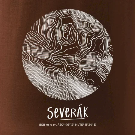Severák - vrstevnice v kruhu