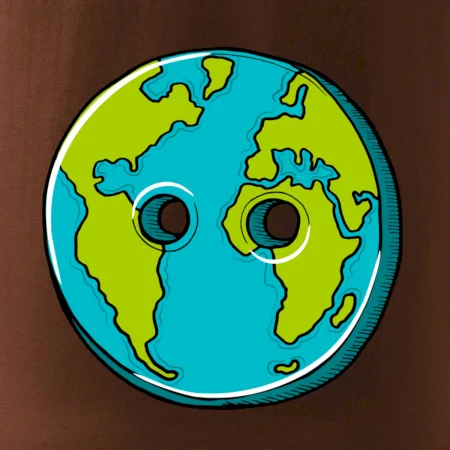 Planeta země knoflík (Pecka design)
