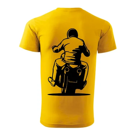 Motorkář na zádech - chopper