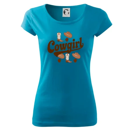 Cowgirl nápis a oblečení