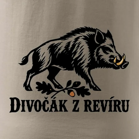 Divočák z revíru jednoduchý lovecký motiv