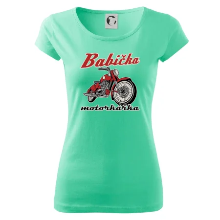 Babička motorkářka