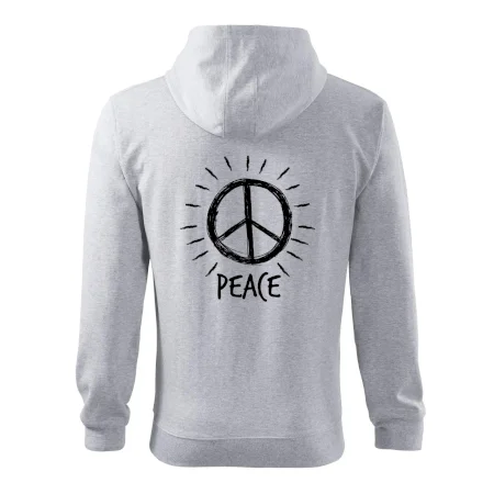 Peace symbol černobílý