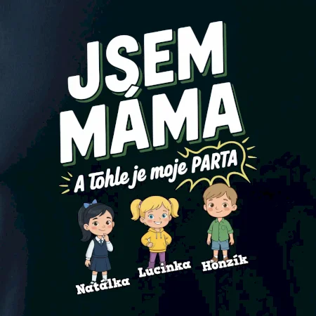 Jsem máma a tohle je moje parta  (obrázky a jména dětí)