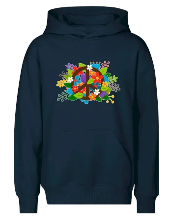 Peace symbol prorostlý květinami