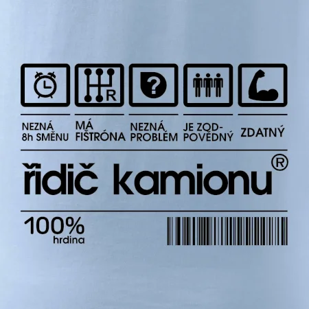 Čárový kód řidič kamionu