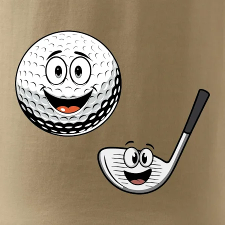 Parové triko - Golfová hůl a míček