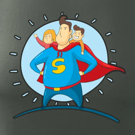 Táta superman - holka a kluk