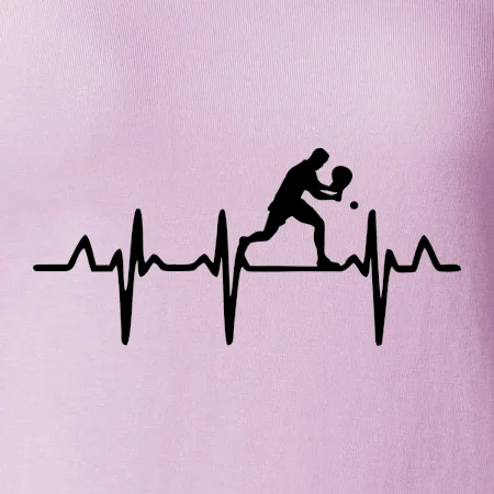 EKG stolní tenista stojící
