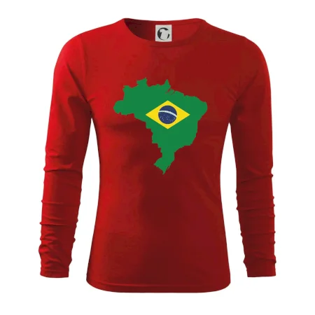 Brazílie vlajka v mapě