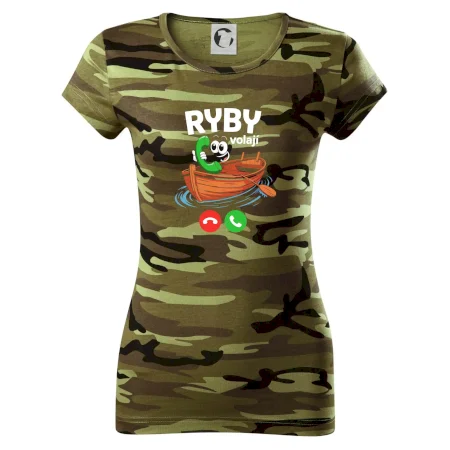Karikatura ryby volají
