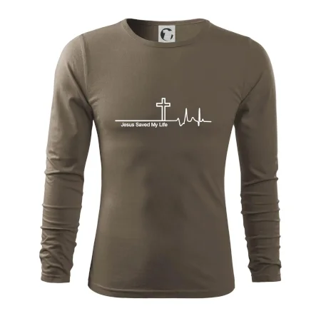 Jesus Saved My Life kříž ekg