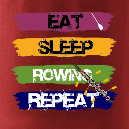 Eat sleep rowing repeat barevné
