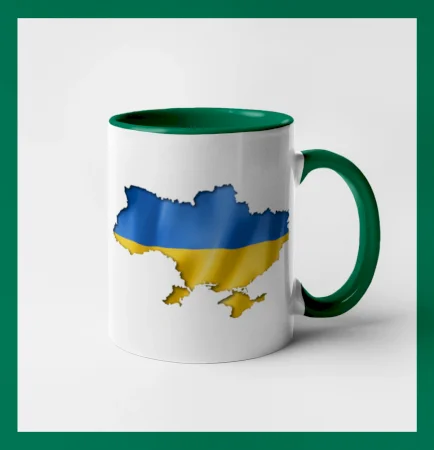 Ukrajina vlajka mapa