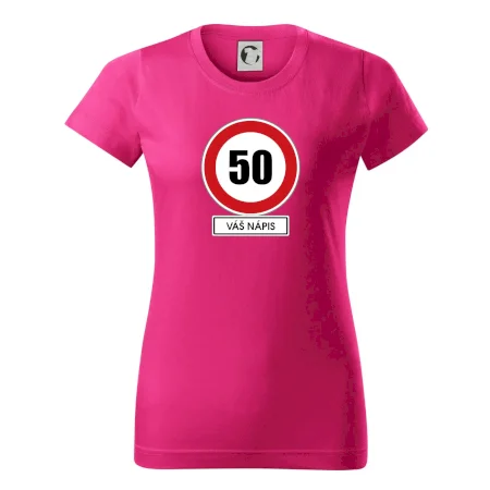 Dopravní značka - rychlost 50 - váš nápis