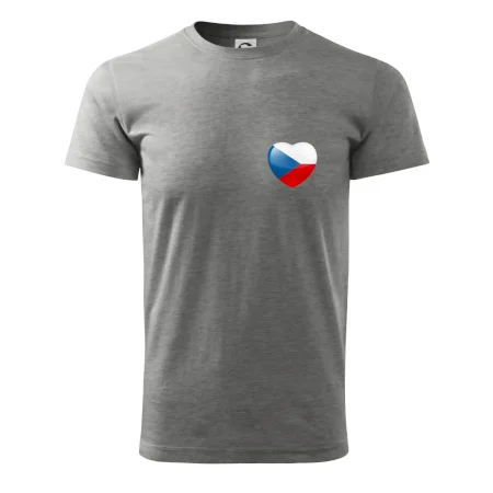 Česká vlajka srdce - pravé prso