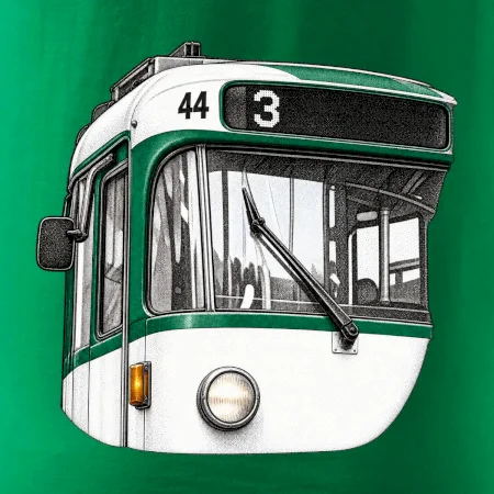 Detail čela T3R SLF tečkovaná perokresba