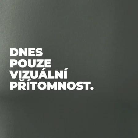 DNES POUZE VIZUÁLNÍ PŘÍTOMNOST.