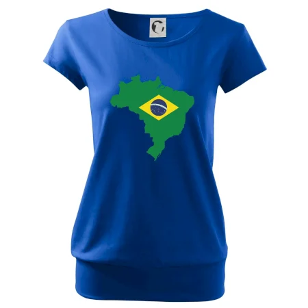 Brazílie vlajka v mapě